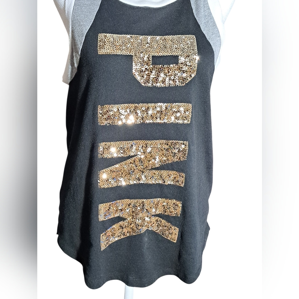 PINK XS SEQUIN TANK TOP EUC NO MISSiNG SEQUINS OFFERS✅️❤️ - Picture 4 of 8